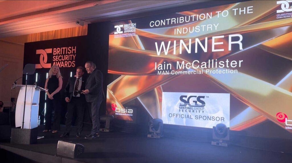 British Security Awards 2022 - CEO Iain McCallister is named ‘Contribution to the Industry’ winner!