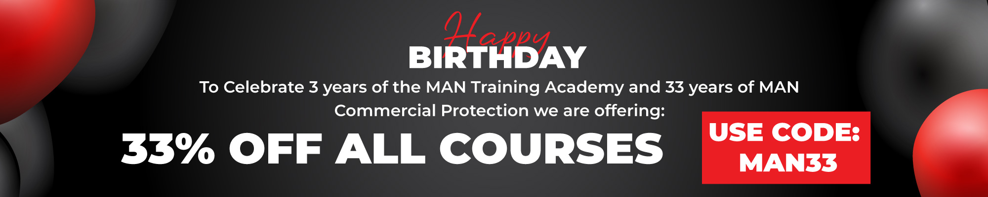 33% OFF ALL Courses for MAN Commercial Protection